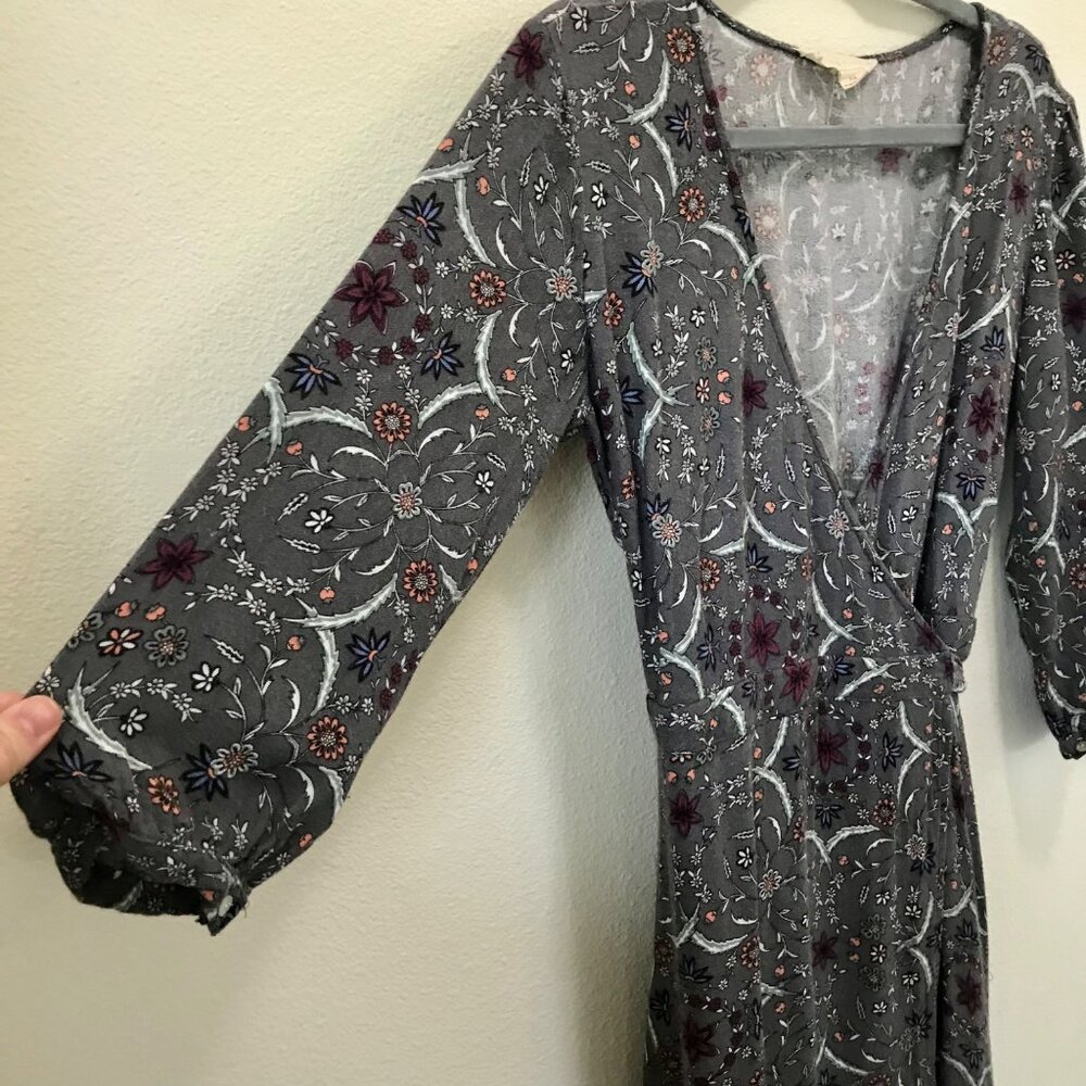 LoveStitch Women's‎ Lenka Wrap Maxi Dress Floral 3/4 Sleeve Size M High-Low Boho - Picture 5 of 16